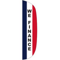 "WE FINANCE" 3' x 12' Stationary Message Flutter Flag